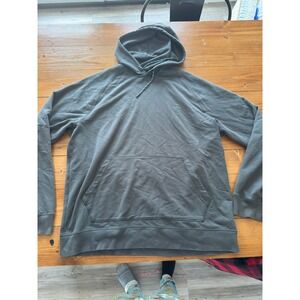 LL Bean Mens Charcoal Gray Pullover Hoodie Sweatshirt Logo Pocket FW24